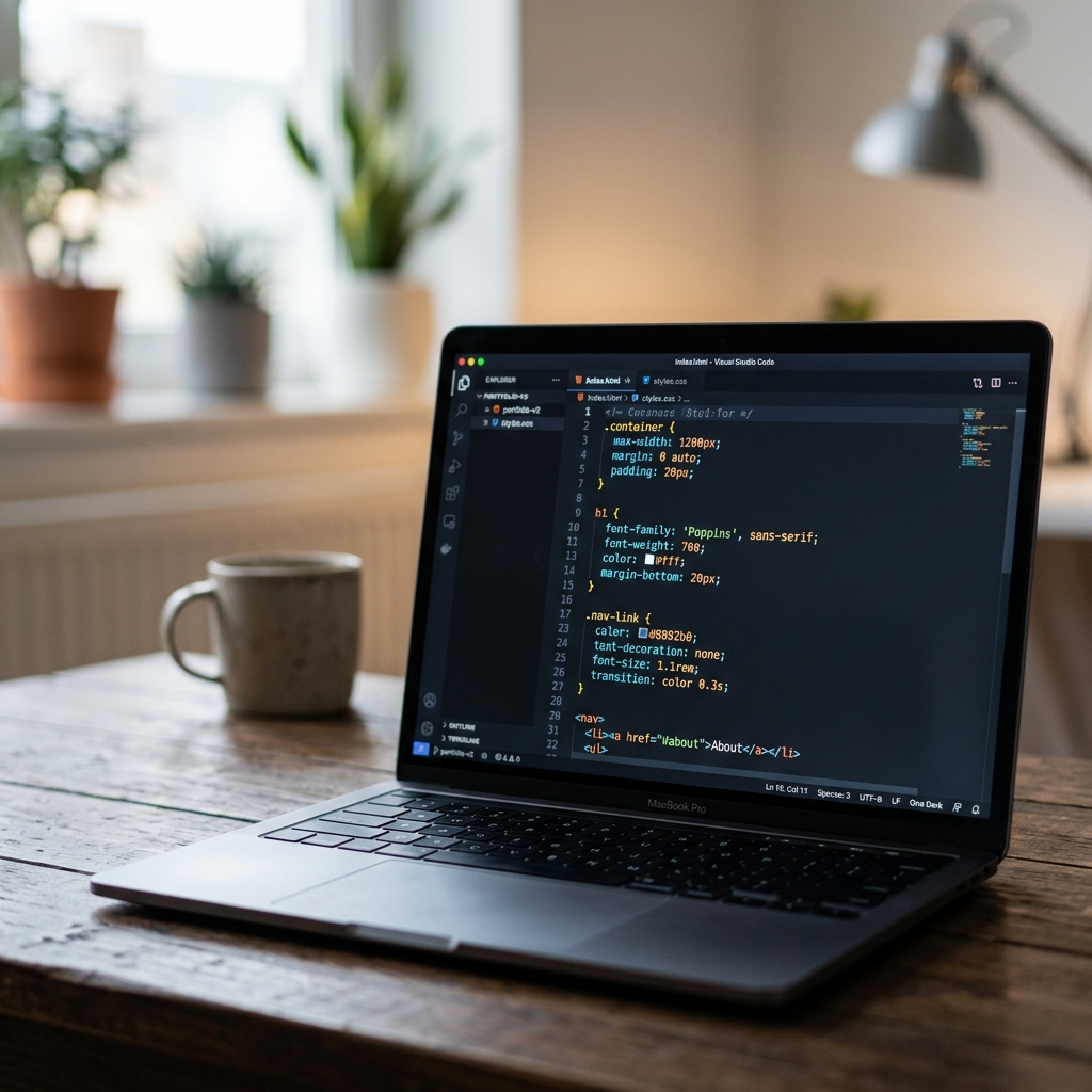 Moderner Arbeitsplatz Webentwicklung